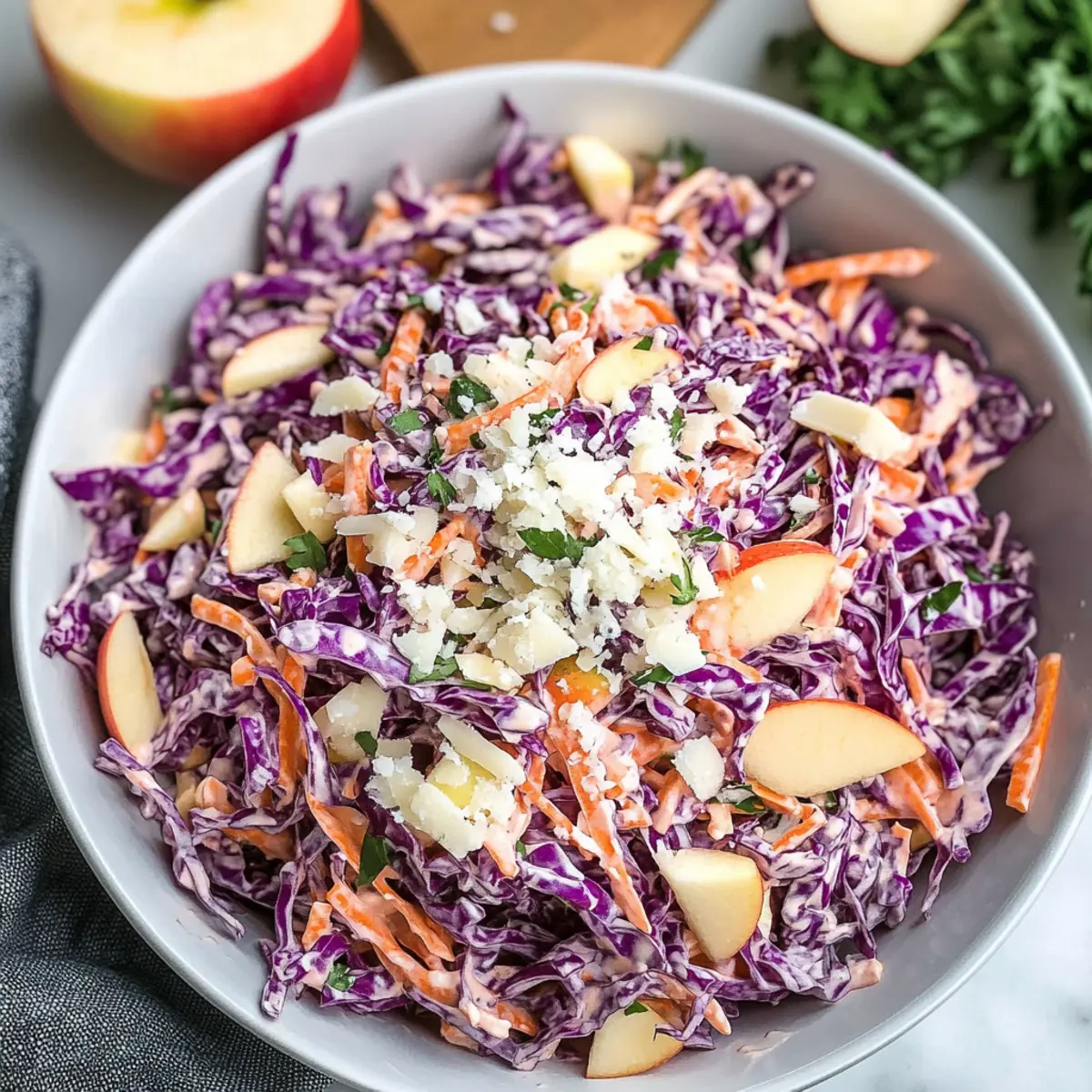 Purple Cabbage Coleslaw