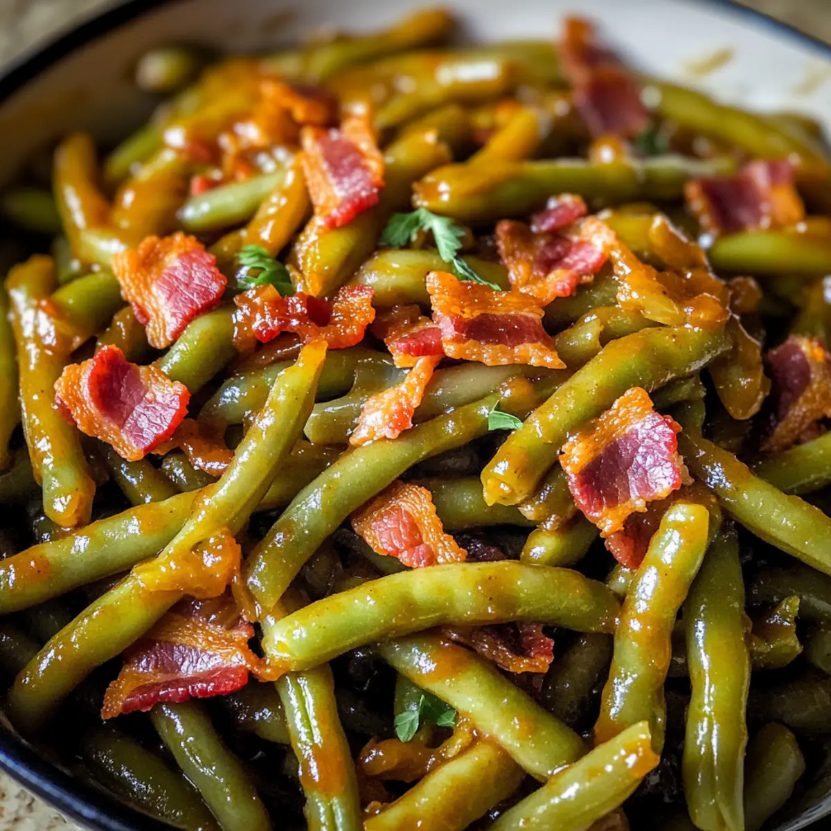 Slow Cooker BBQ Green Beans