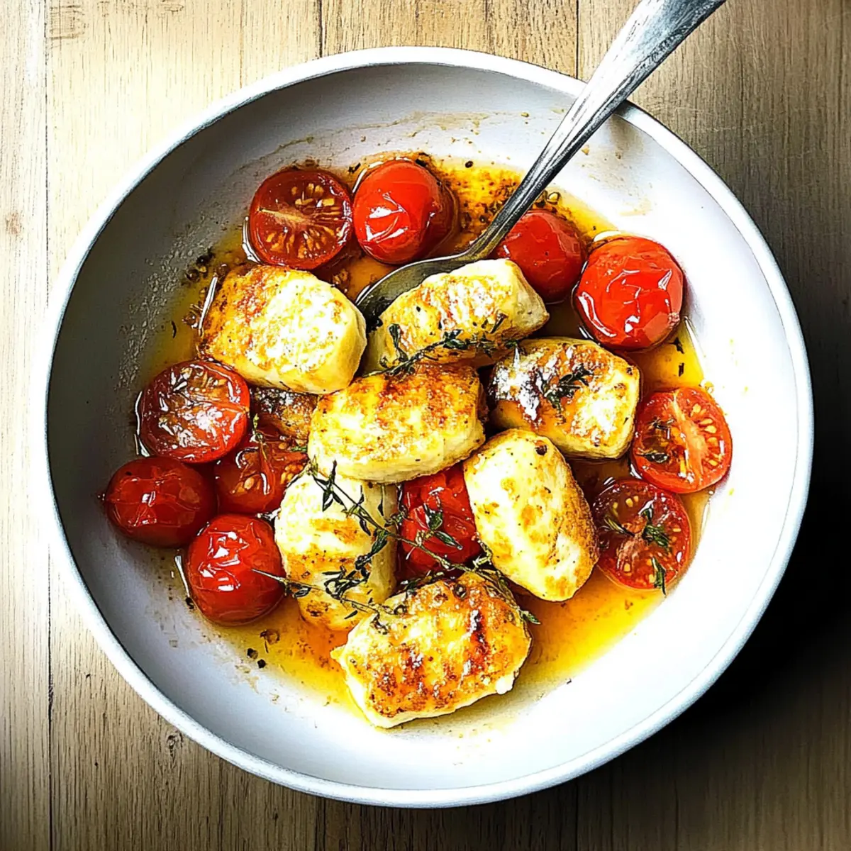 Honey Tomatoes with Halloumi