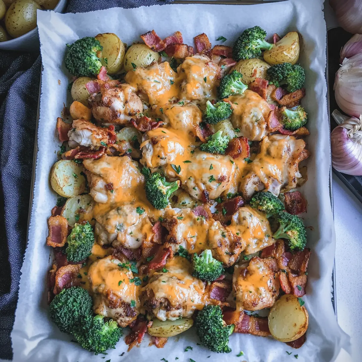 Chicken Bacon Ranch Sheet Pan