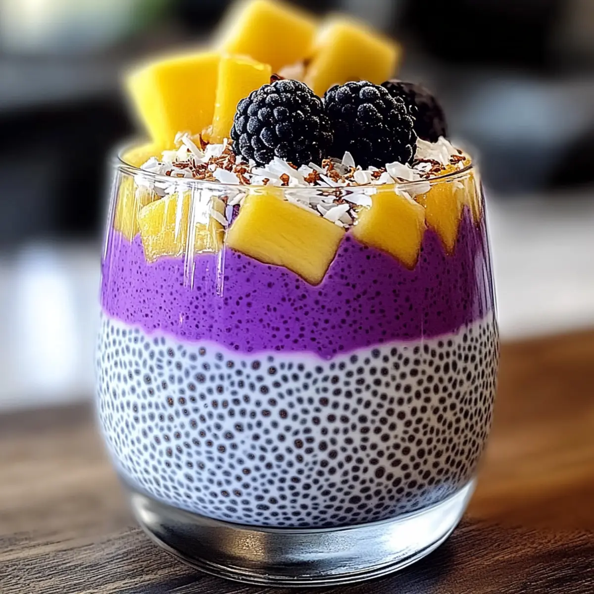 Ube & Coconut Chia Pudding Parfait
