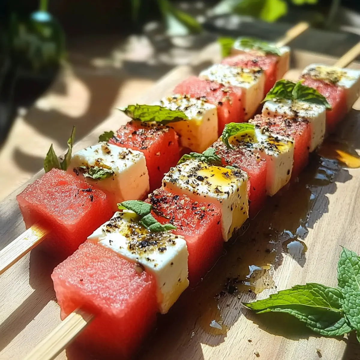 Watermelon Feta Skewers