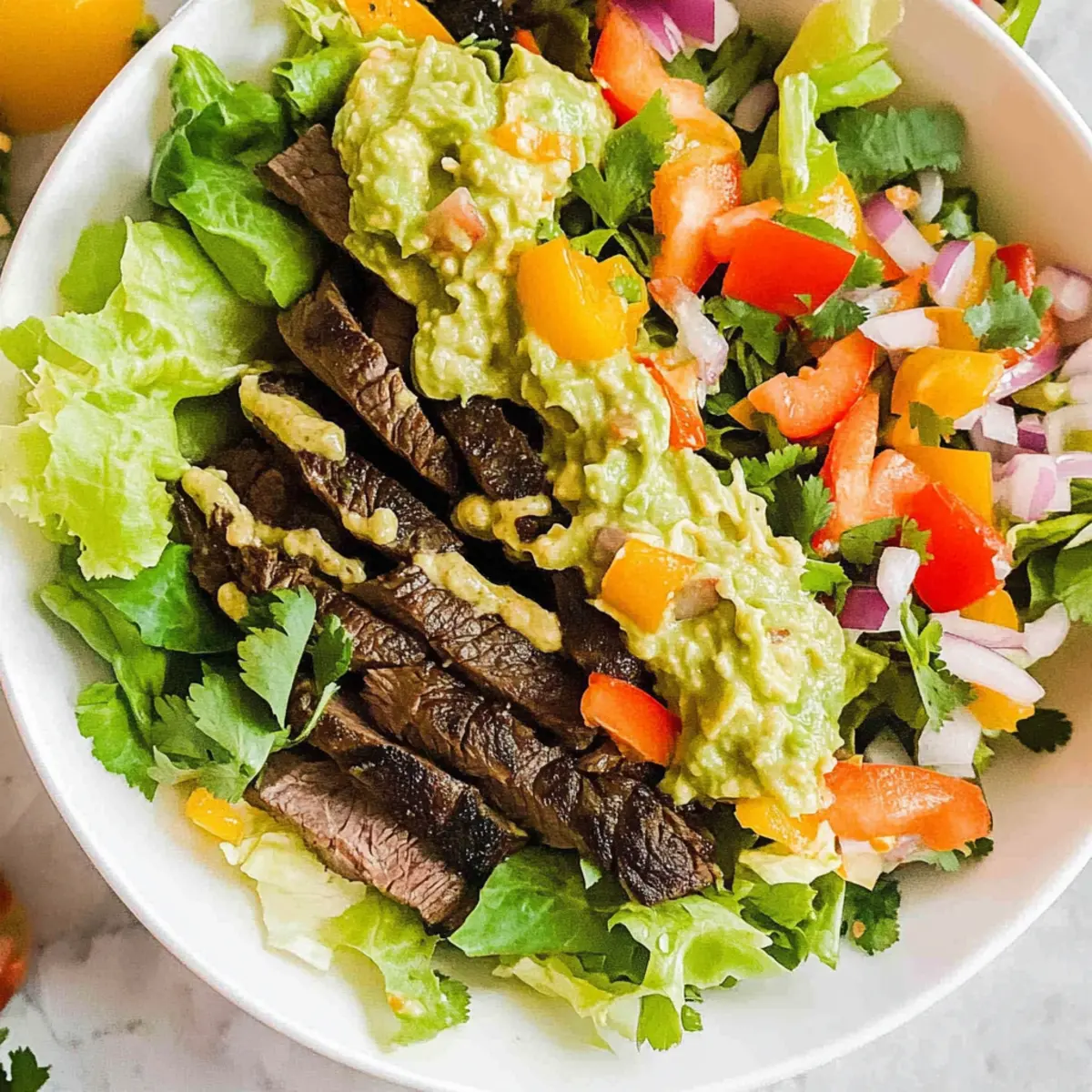 Guacamole Steak Salad