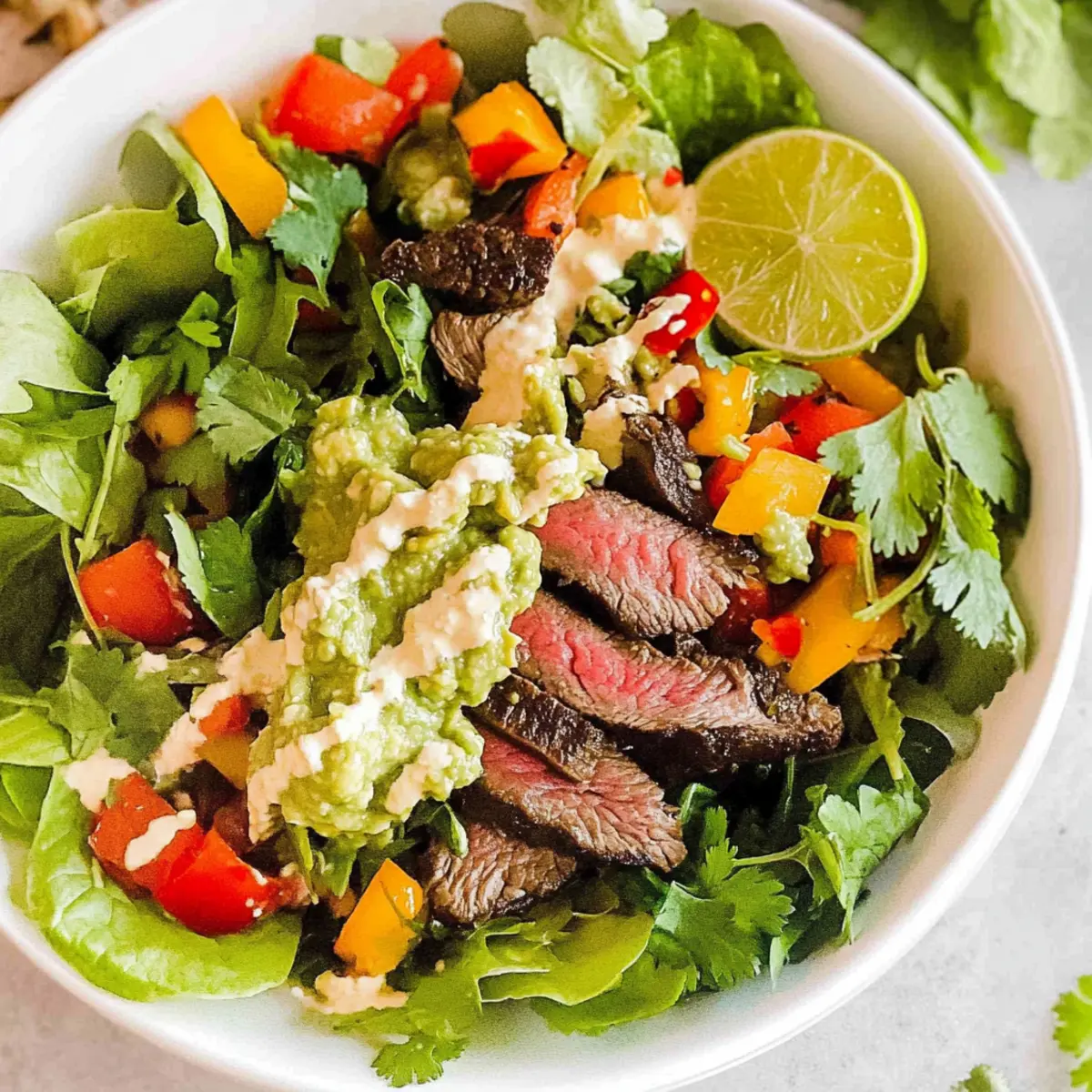 Guacamole Steak Salad