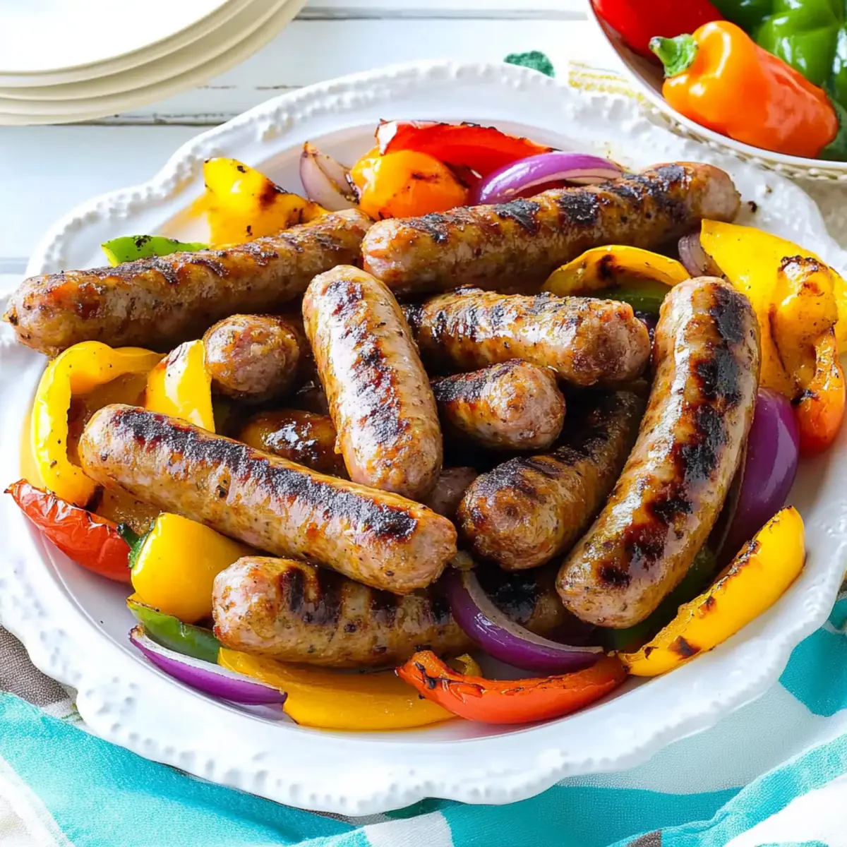 Grilled Sausage and Peppers
