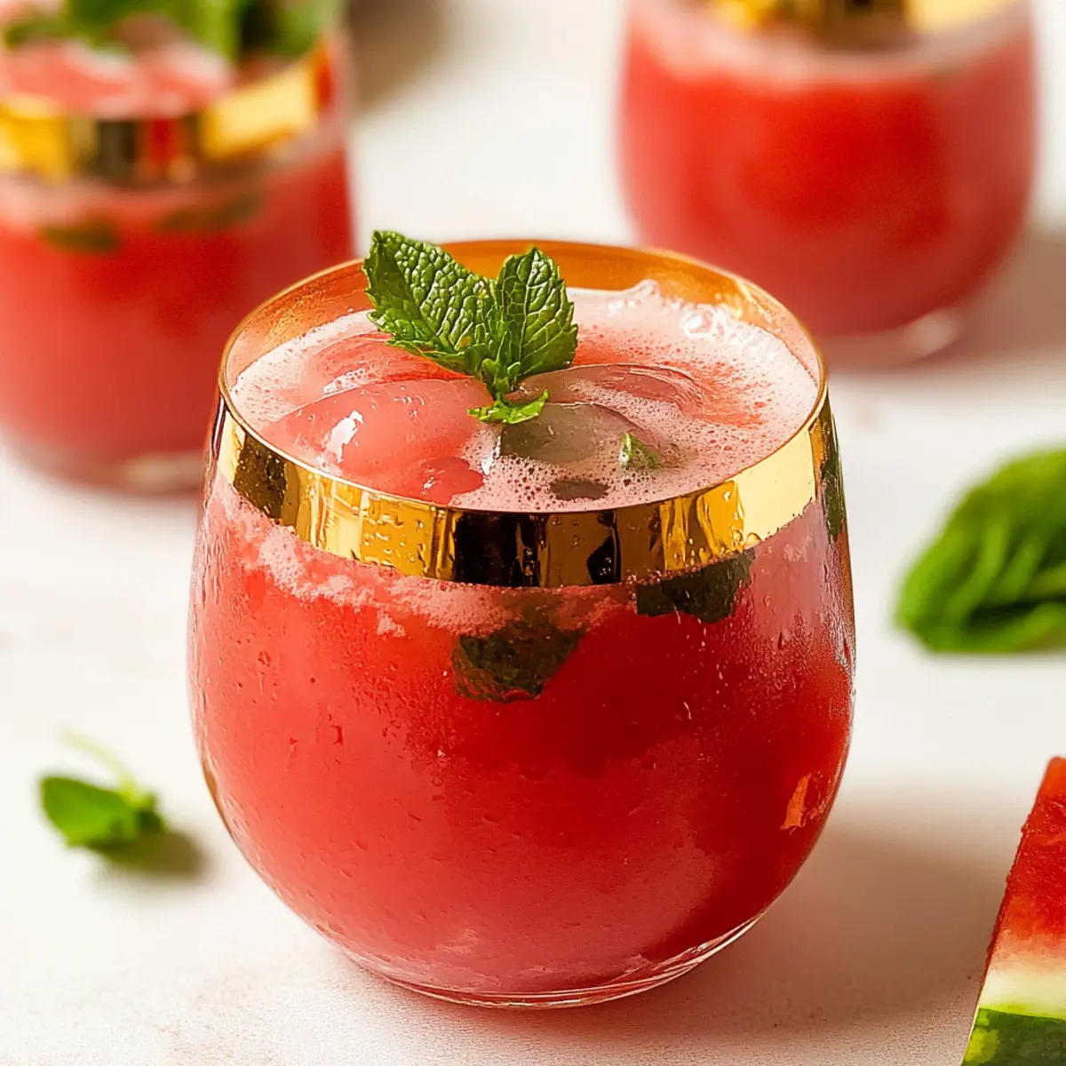 Fresh Watermelon Cucumber Mint Juice