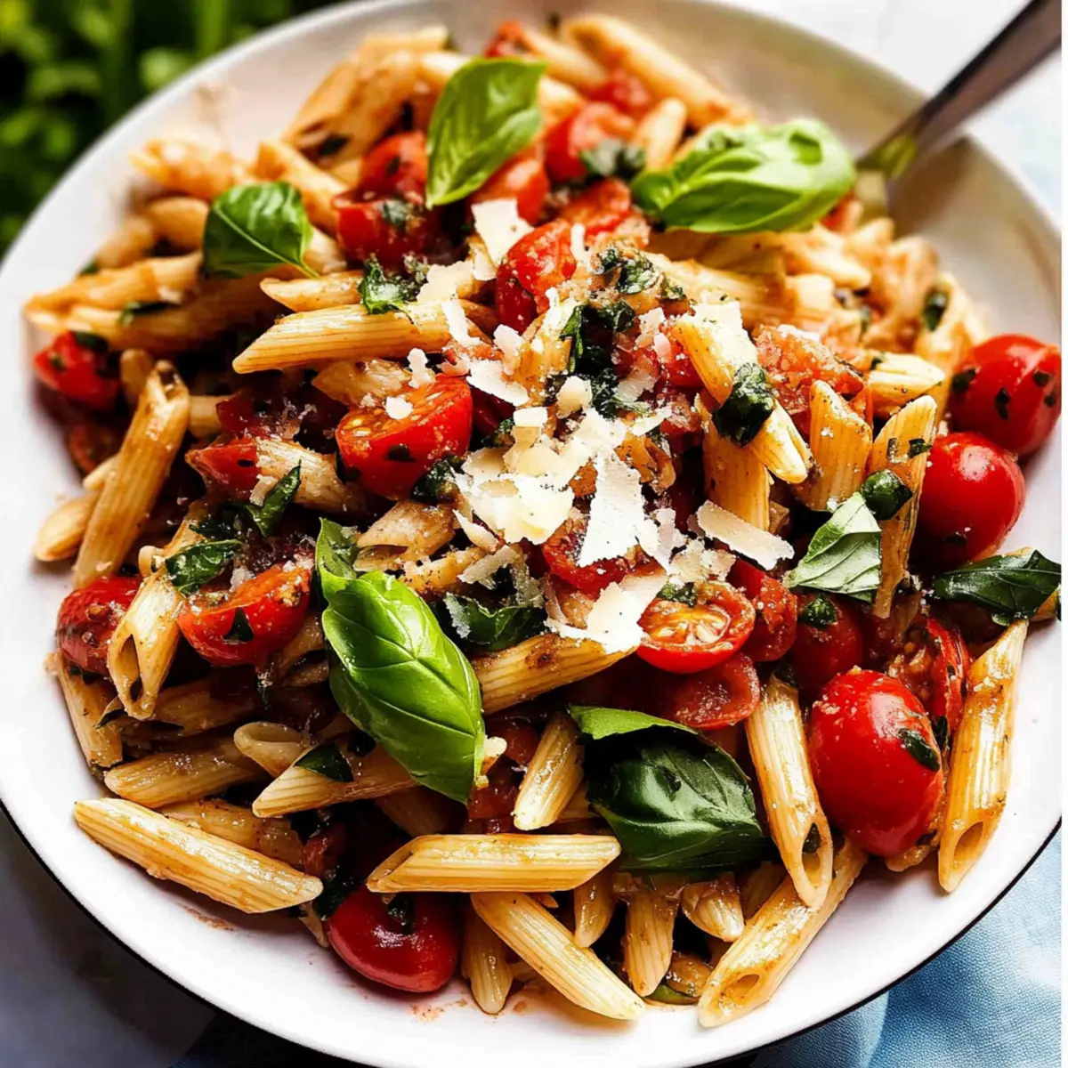 Bruschetta summer pasta salad