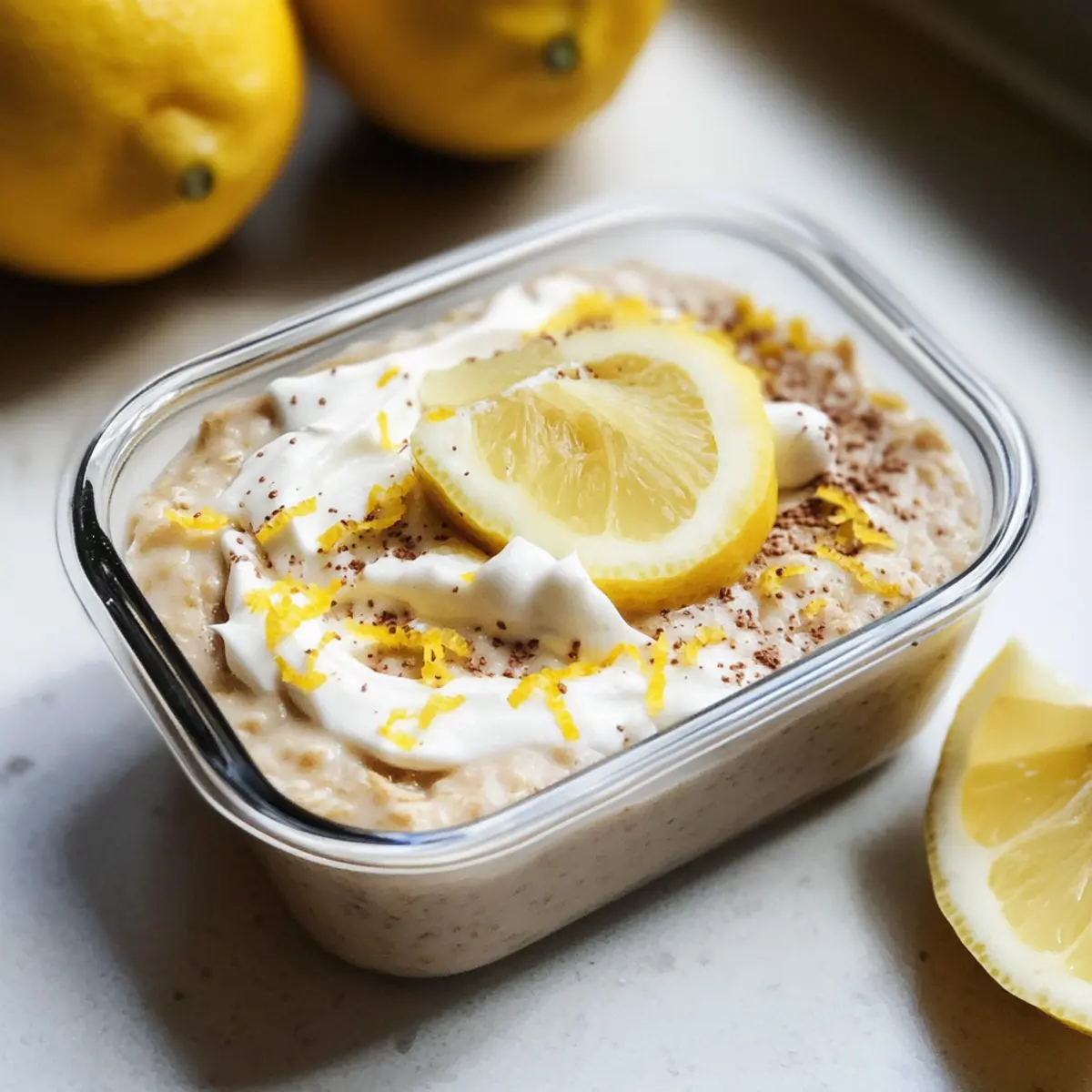 Lemon Cheesecake Overnight Oats