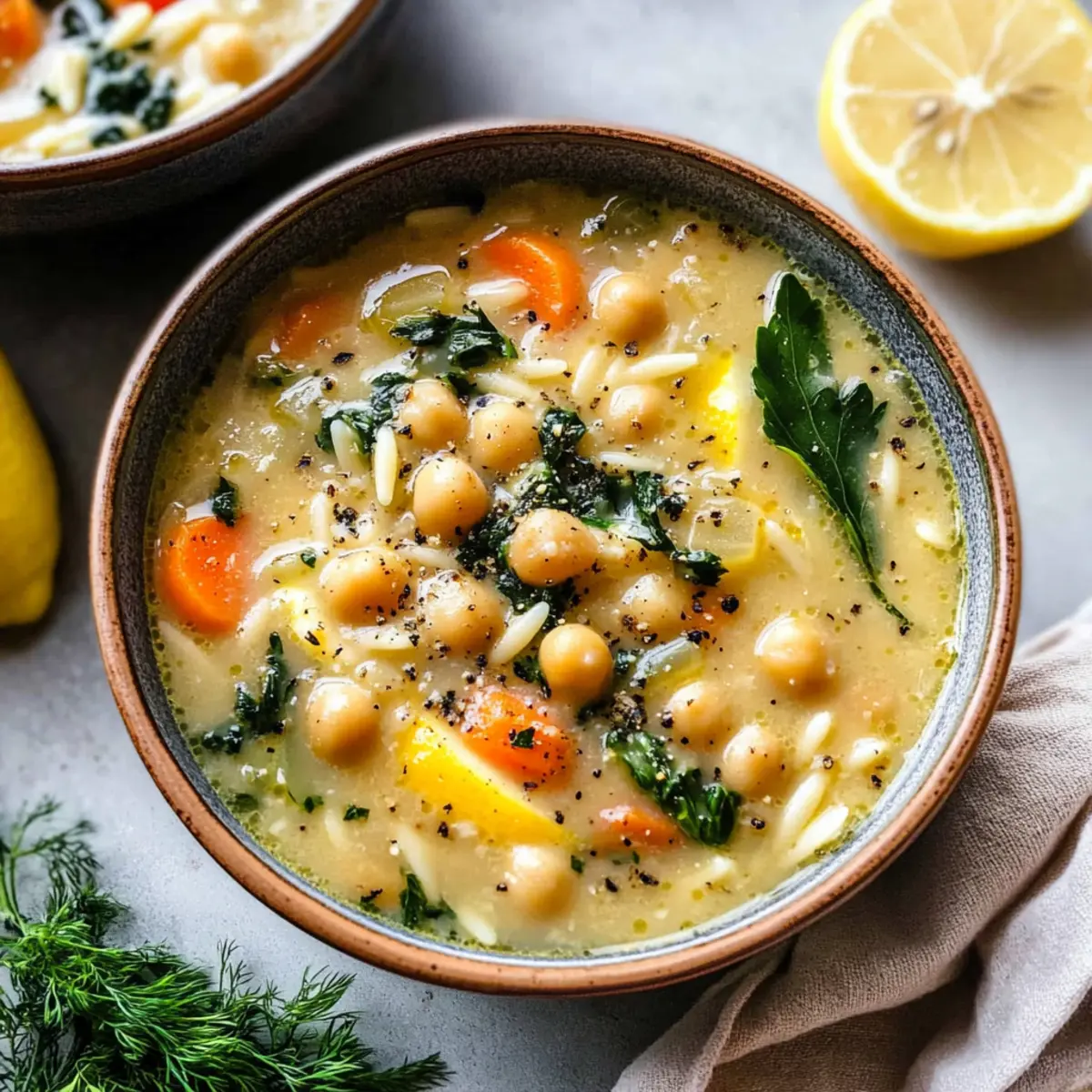 Lemony Greek Chickpea Soup
