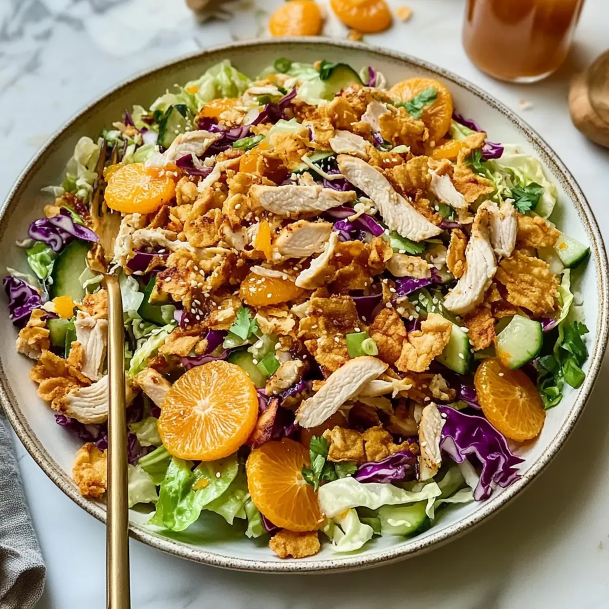 Chopped Chicken Salad with Sesame Dressing