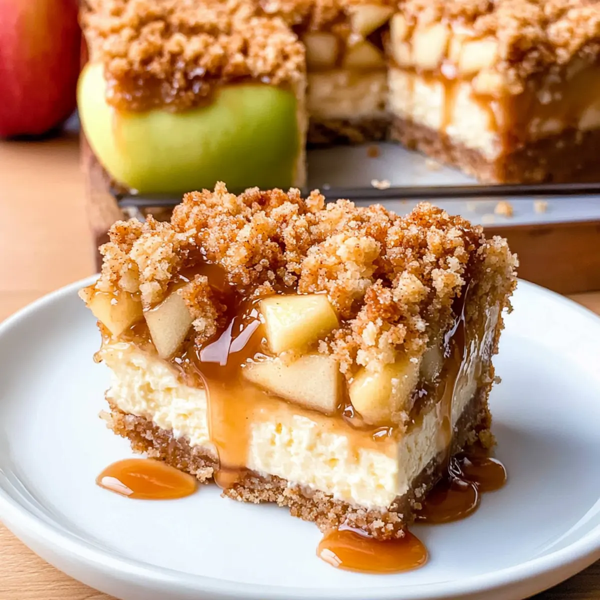 Caramel Apple Cheesecake Bars