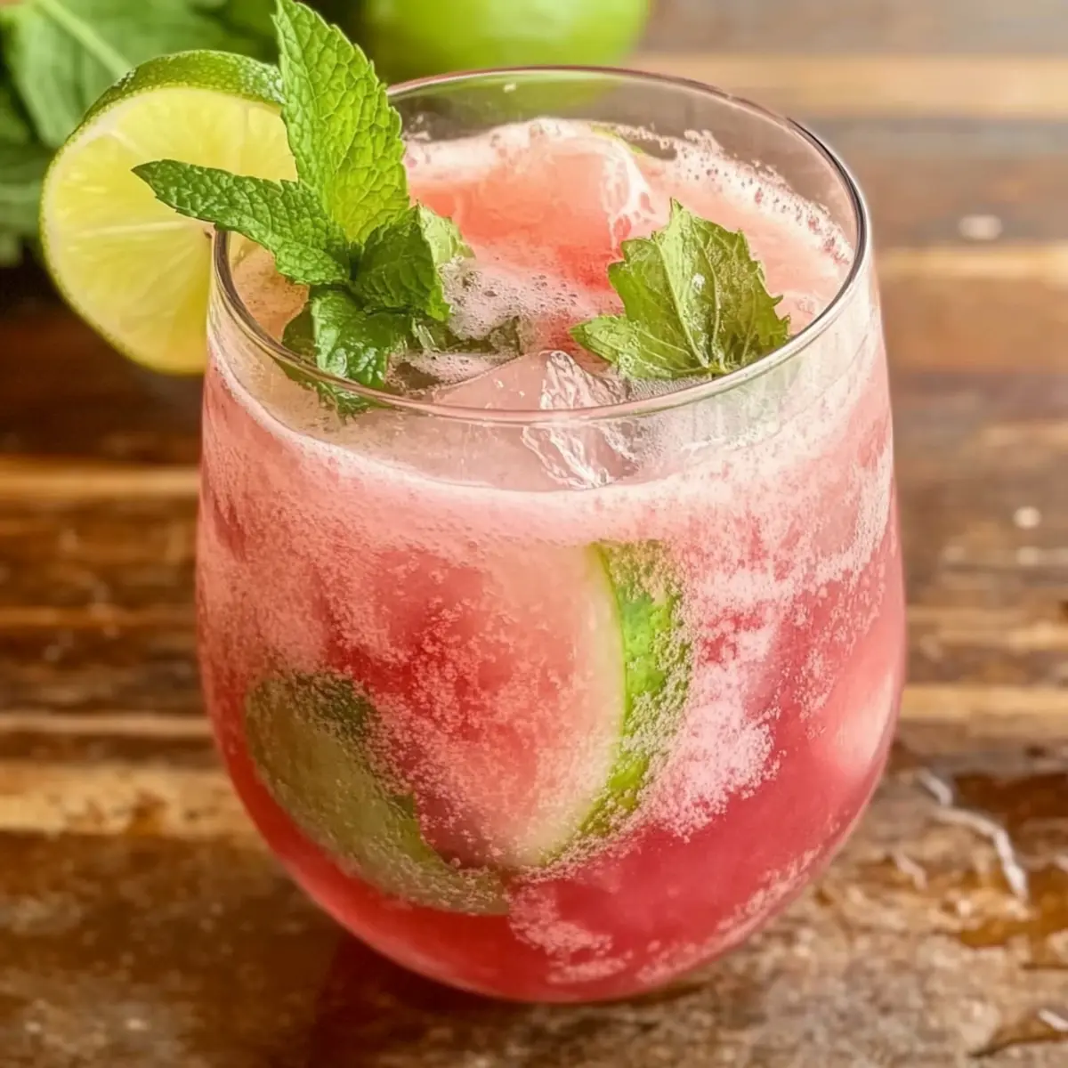 Watermelon Lime Mint Mocktails