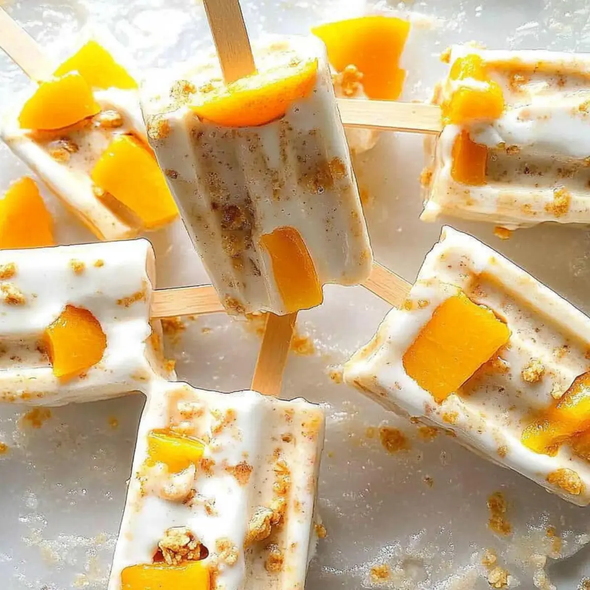 Peach Crisp Parfait Pops