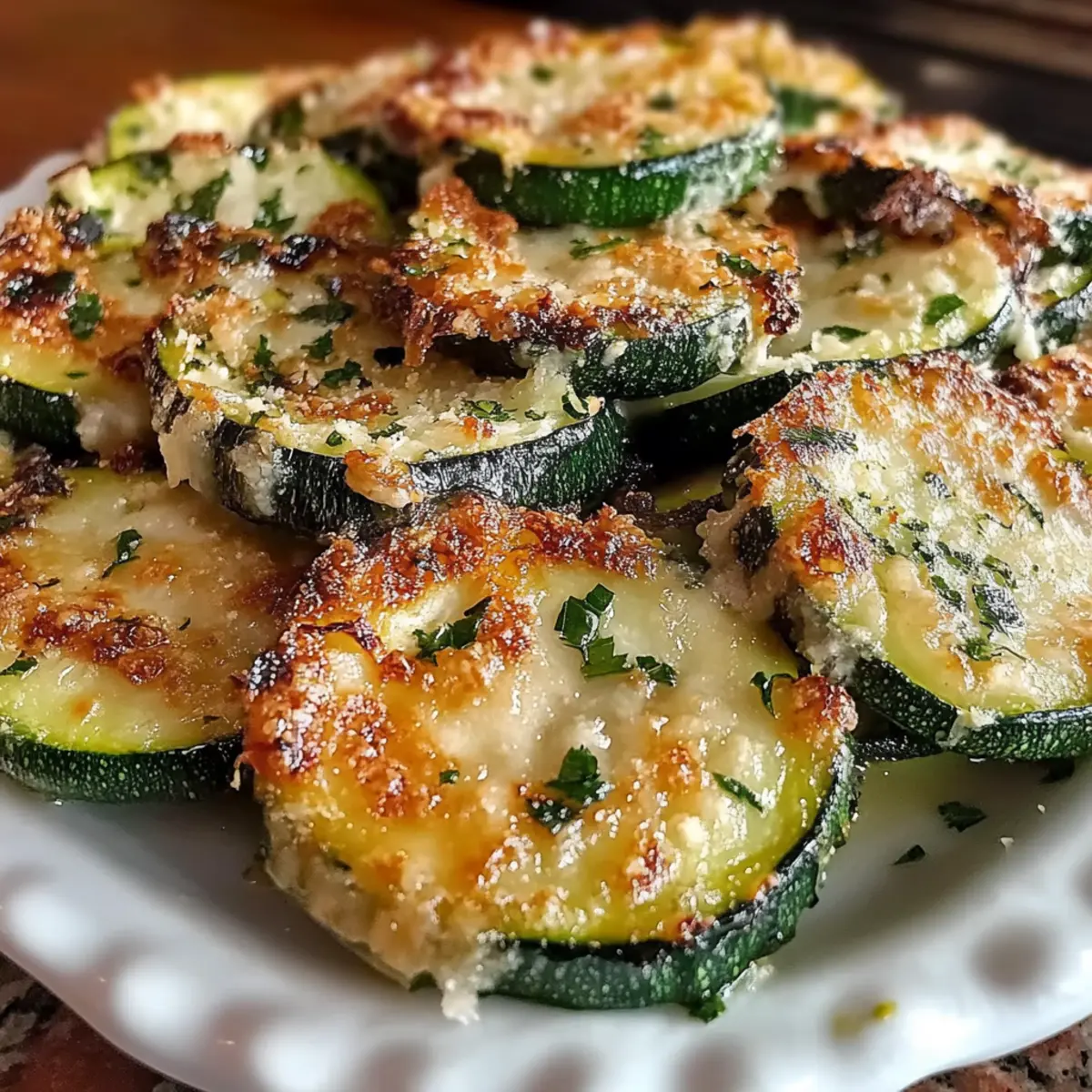 Garlic Parmesan Roasted Zucchini