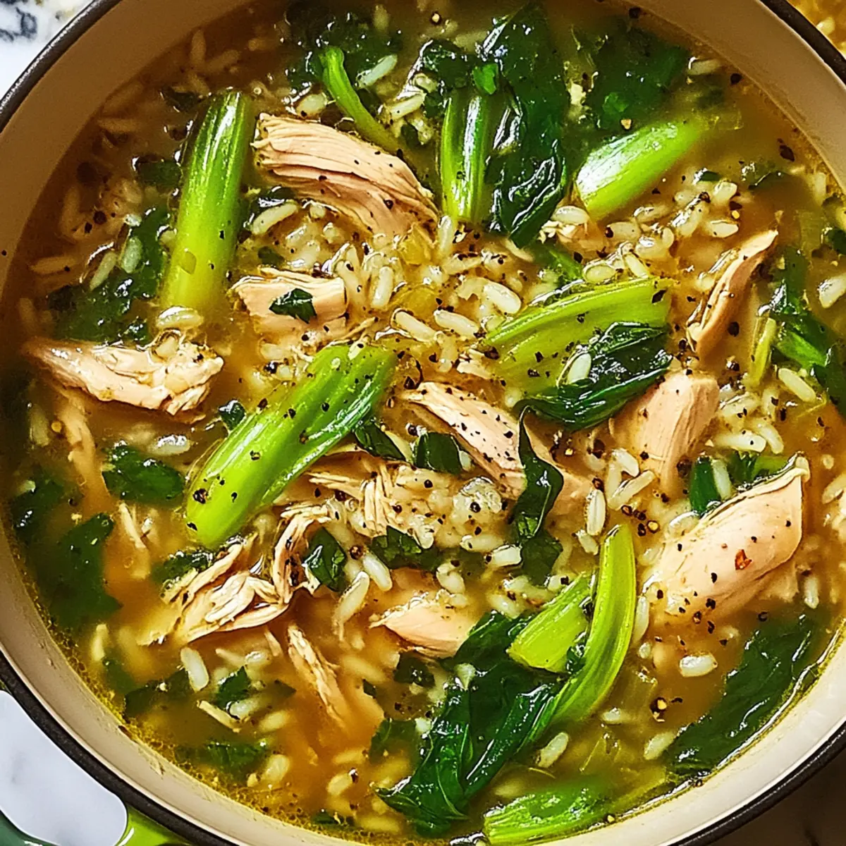 Ginger Chicken and Rice Soup