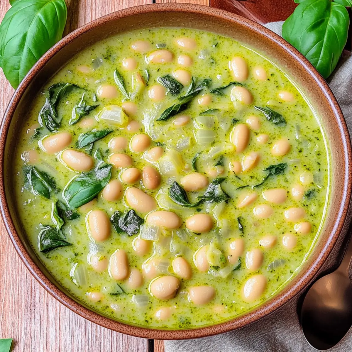 White Bean Pesto Soup
