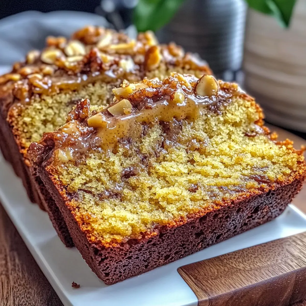 Brown Butter Banana Bread with Walnut Streusel