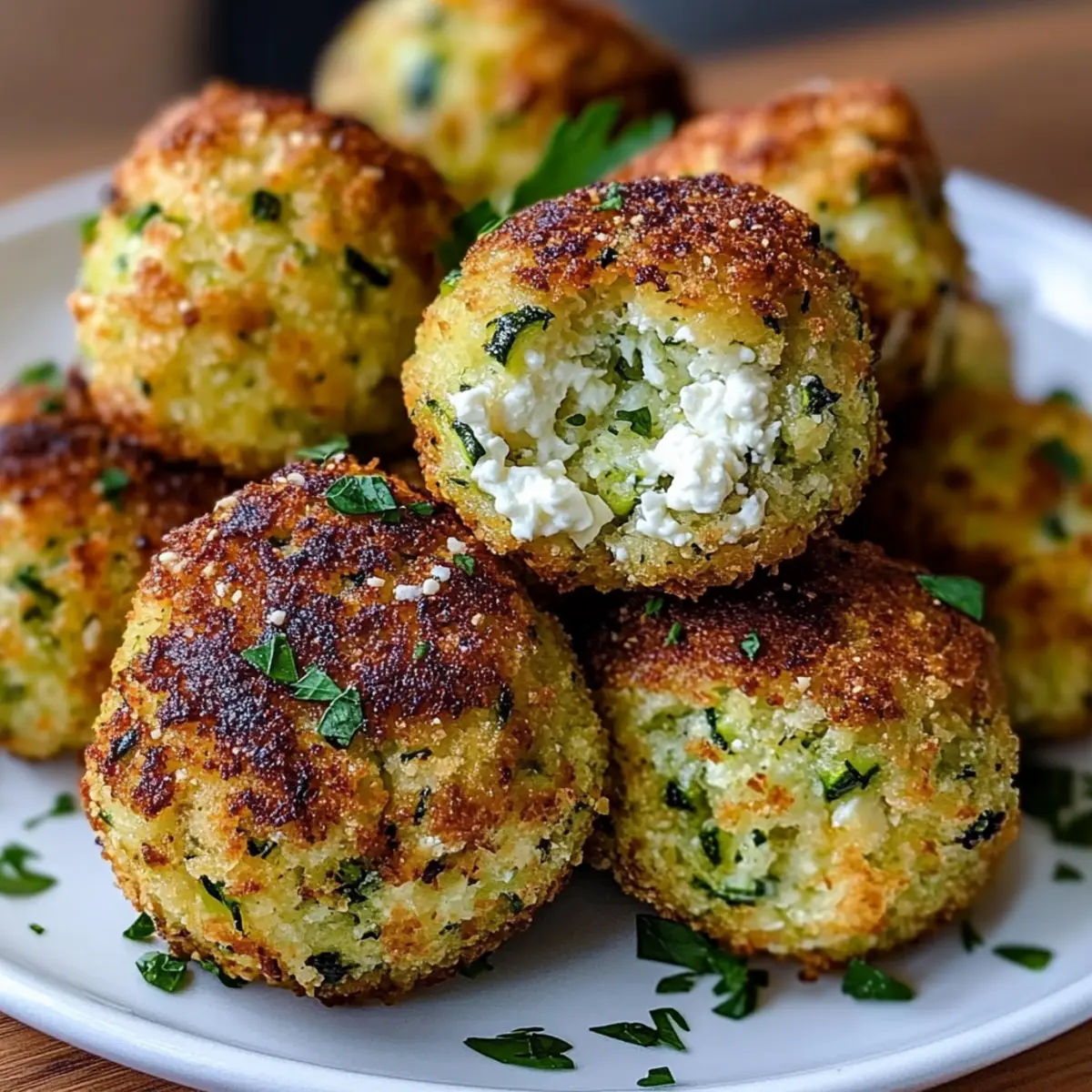 Crispy Zucchini-Feta Balls