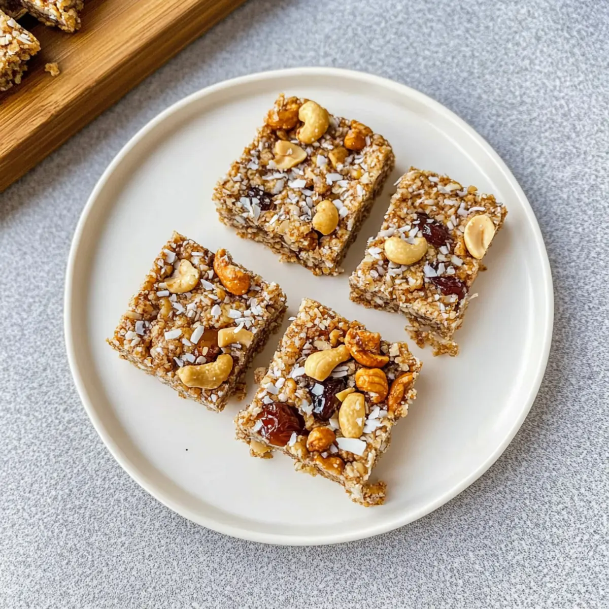 Healthy Cashew Coconut Bars