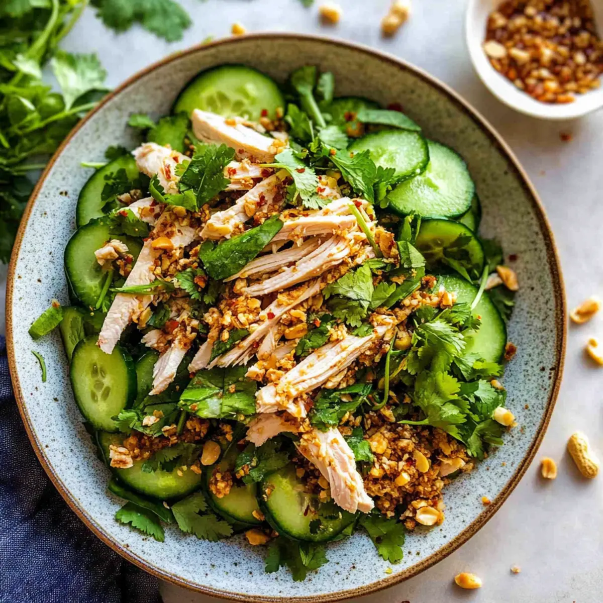 Spicy Chicken Cucumber Salad