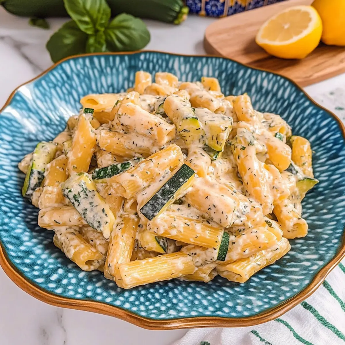 Lemon Zucchini Ricotta Pasta