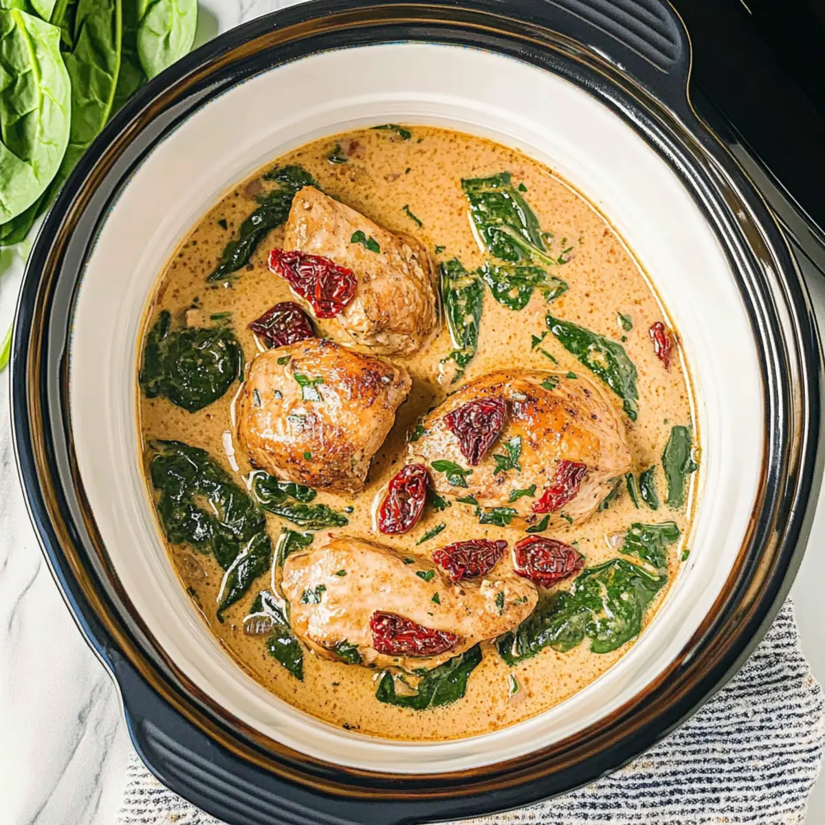Slow Cooker Tuscan Chicken