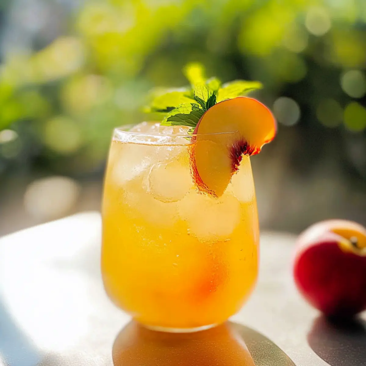 Iced Peach Green Tea Lemonade