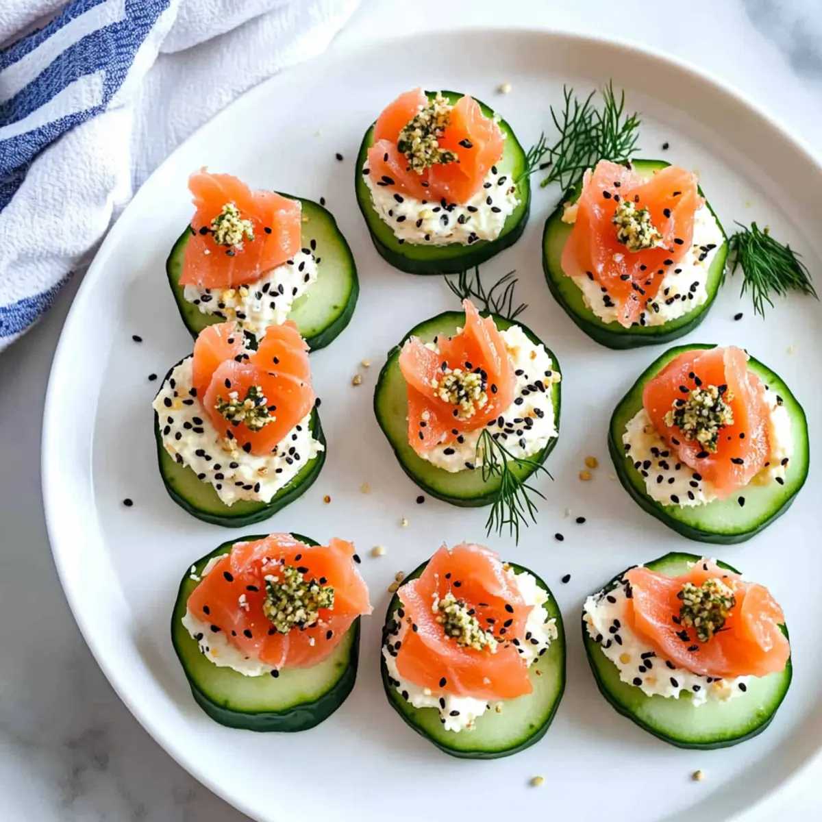 Smoked Salmon Cucumber Bites