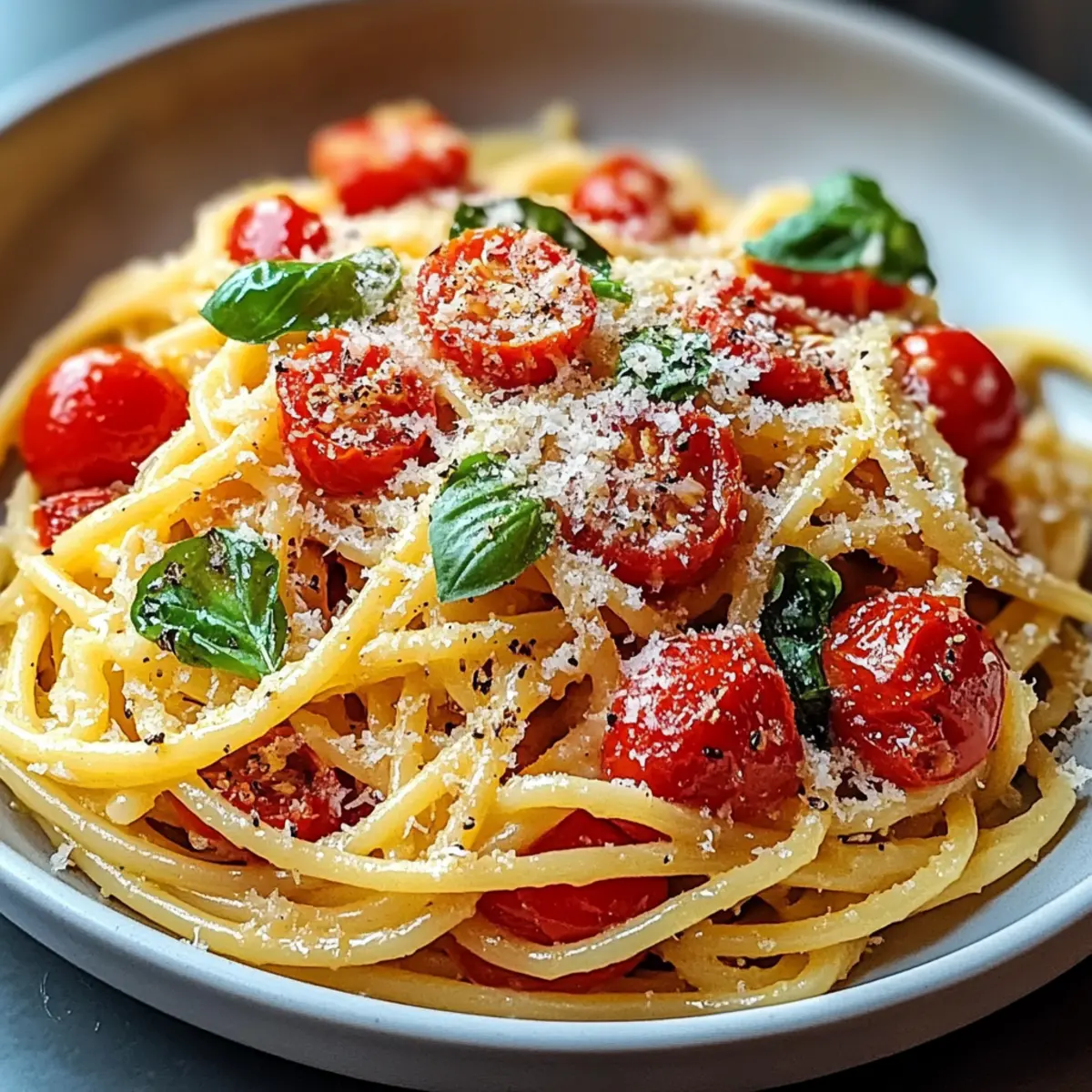 Fresh Tomato Garlic Pasta