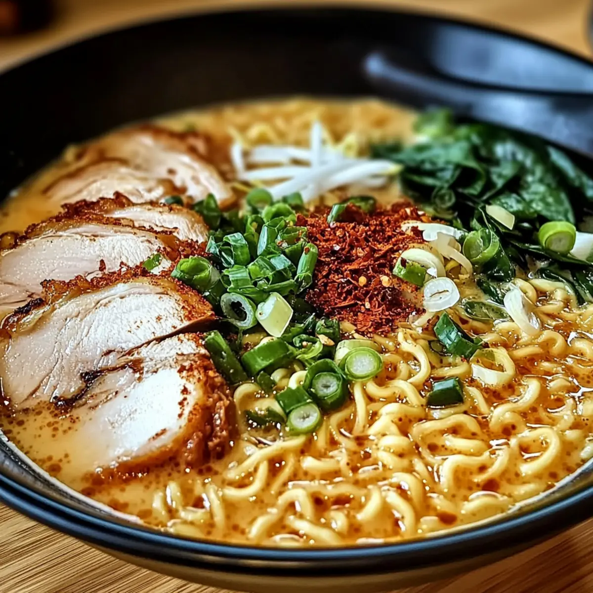 Creamy Garlic Chicken Ramen