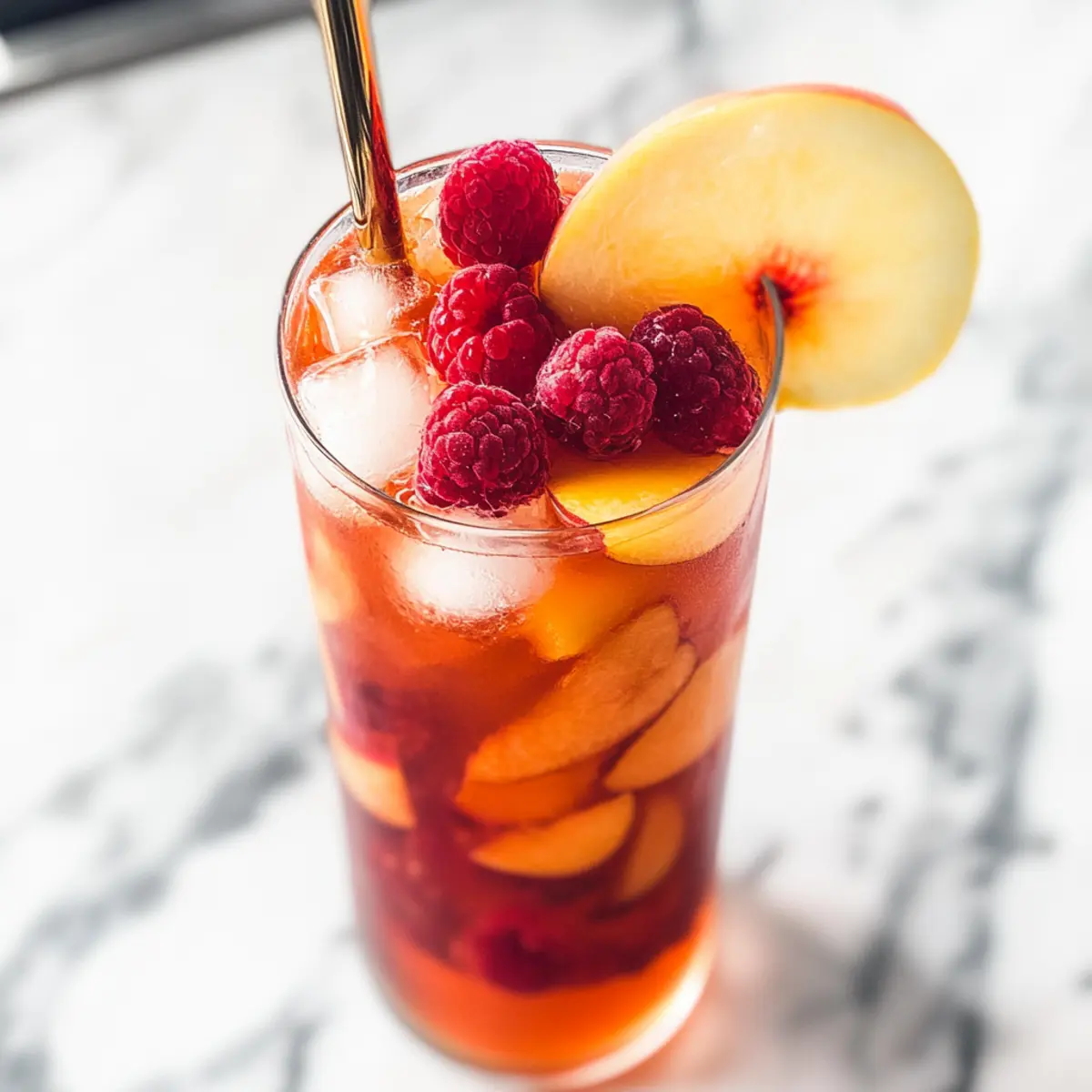 PEACH RASPBERRY ICED TEA
