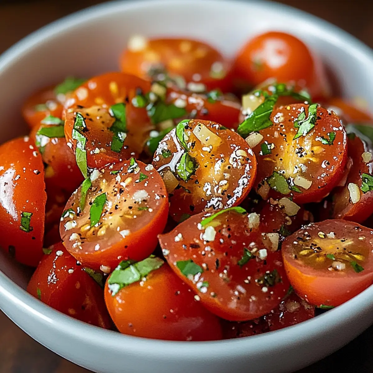 Tomato Garlic Salad Recipe
