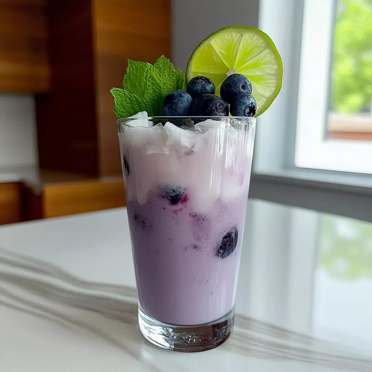 Blueberry Coconut Cooler Mocktail