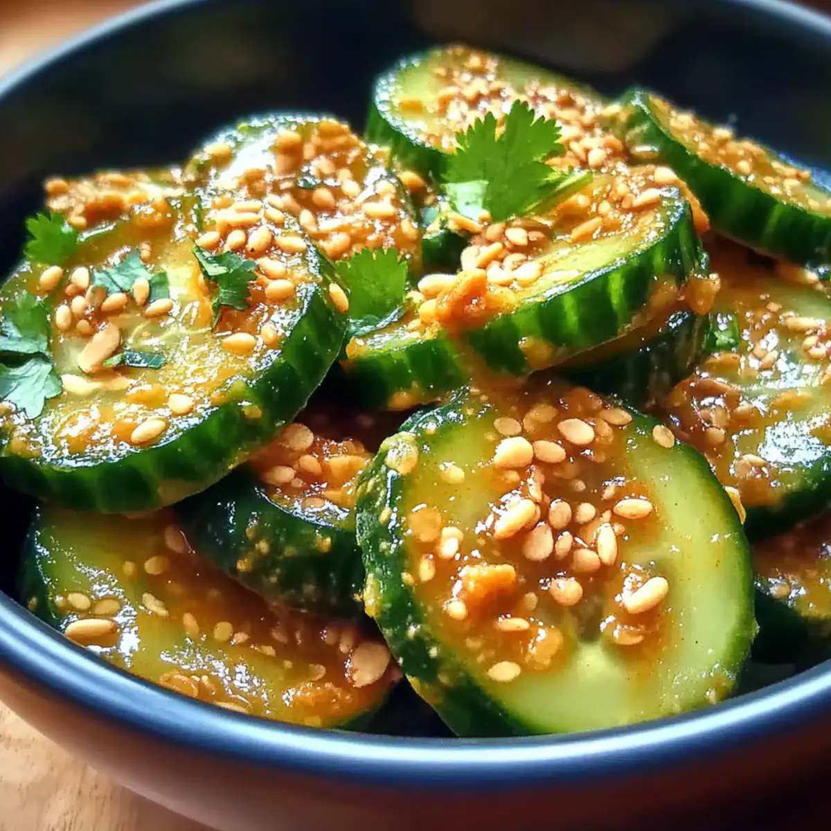 Cucumbers in Spicy Peanut Sauce
