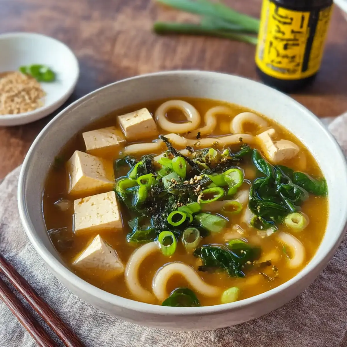 Miso Ginger Soup with Tofu
