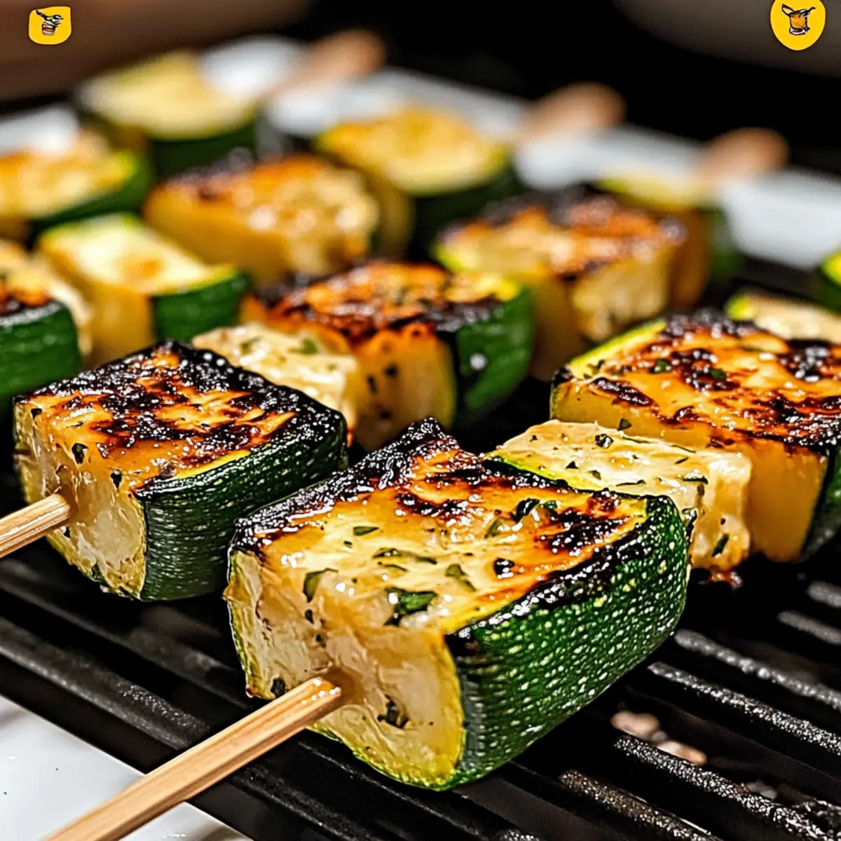 Garlic Butter Zucchini Skewers