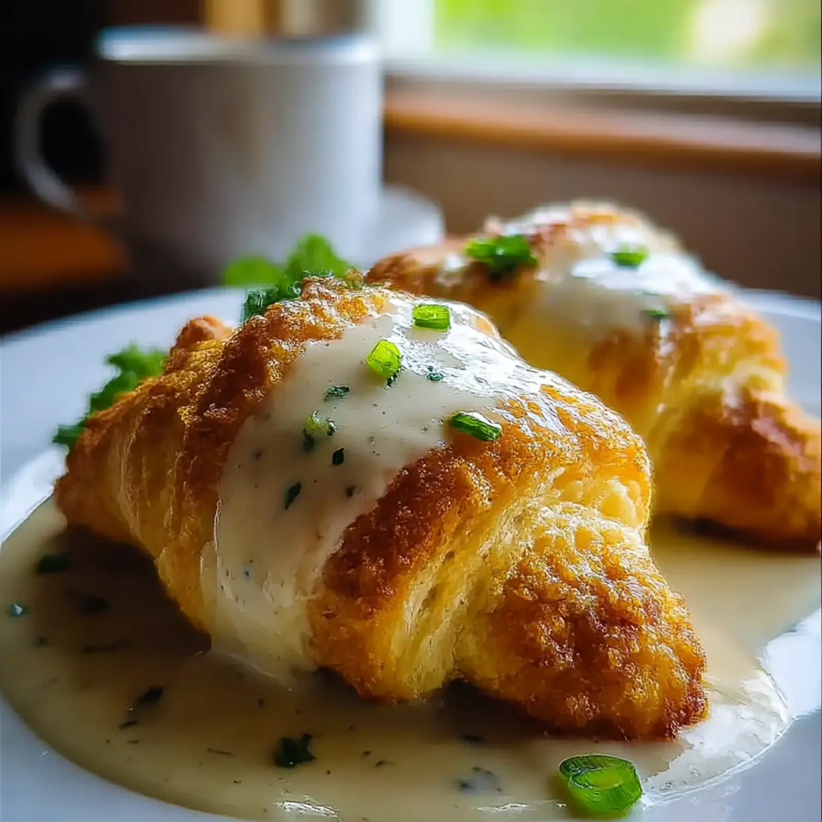 Creamy Chicken Pillows with Parmesan Sauce