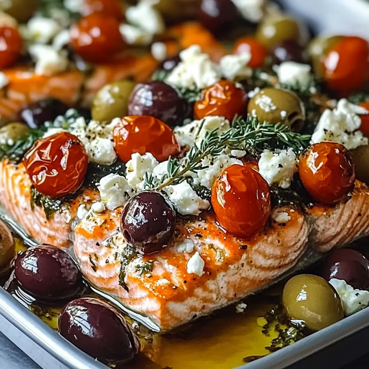 Mediterranean Salmon Bake