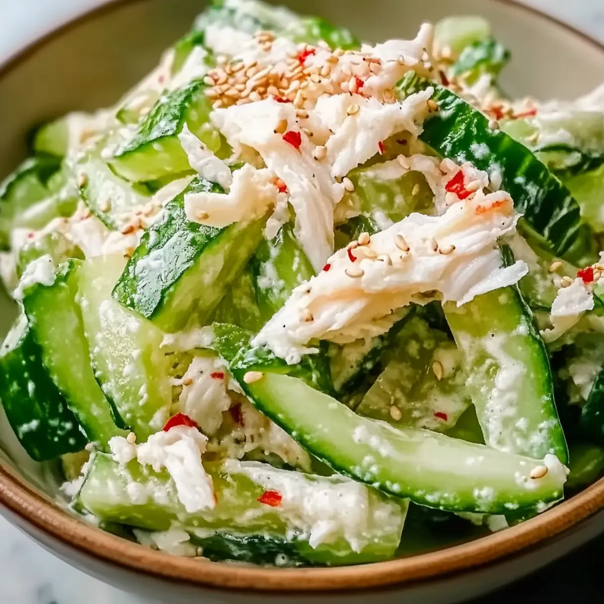 Cucumber Salad with Crab Meat